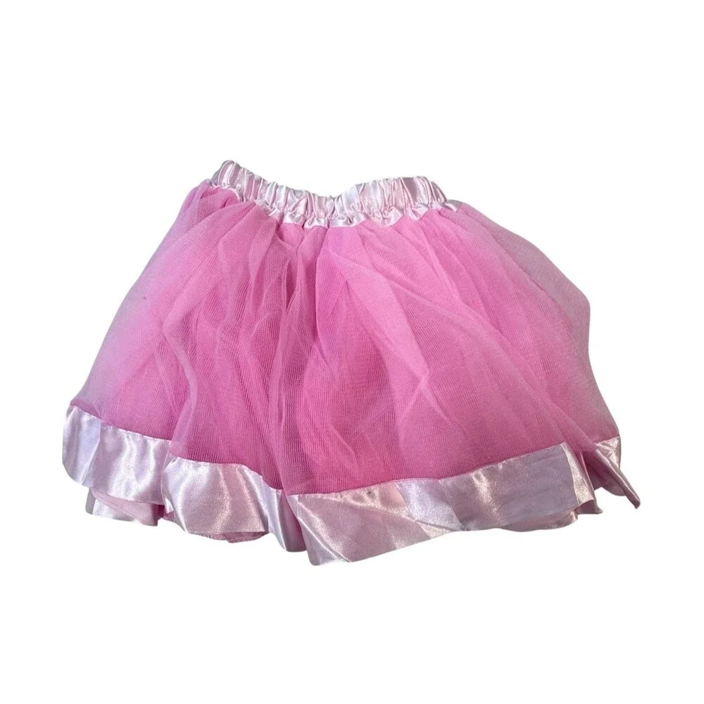 Girls Medium Pink Fluffy Petticoat Tutu Skirt Ballet Dress Up